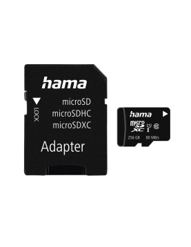 Cartão Memória micSDXC 256GB Hama + Adaptador
